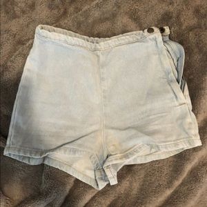 American Apparel High Waisted Jean Hot Shorts XS